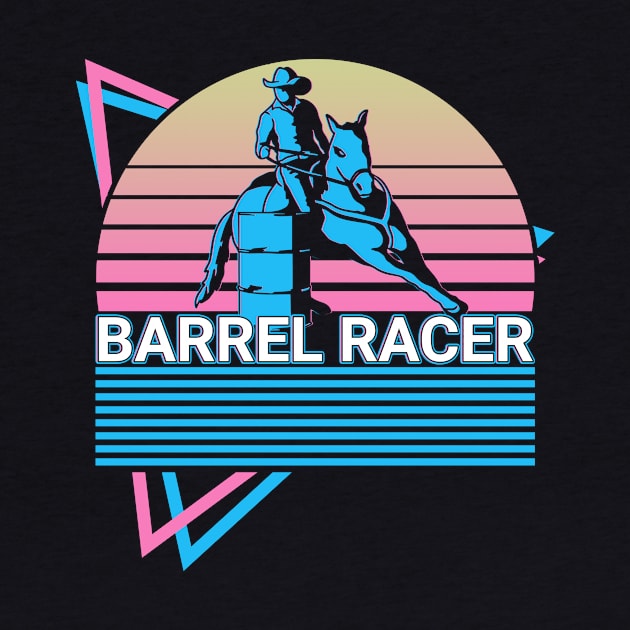 Barrel Racer Barrel Racing Rodeo Horseback Riding Retro Gift by Alex21